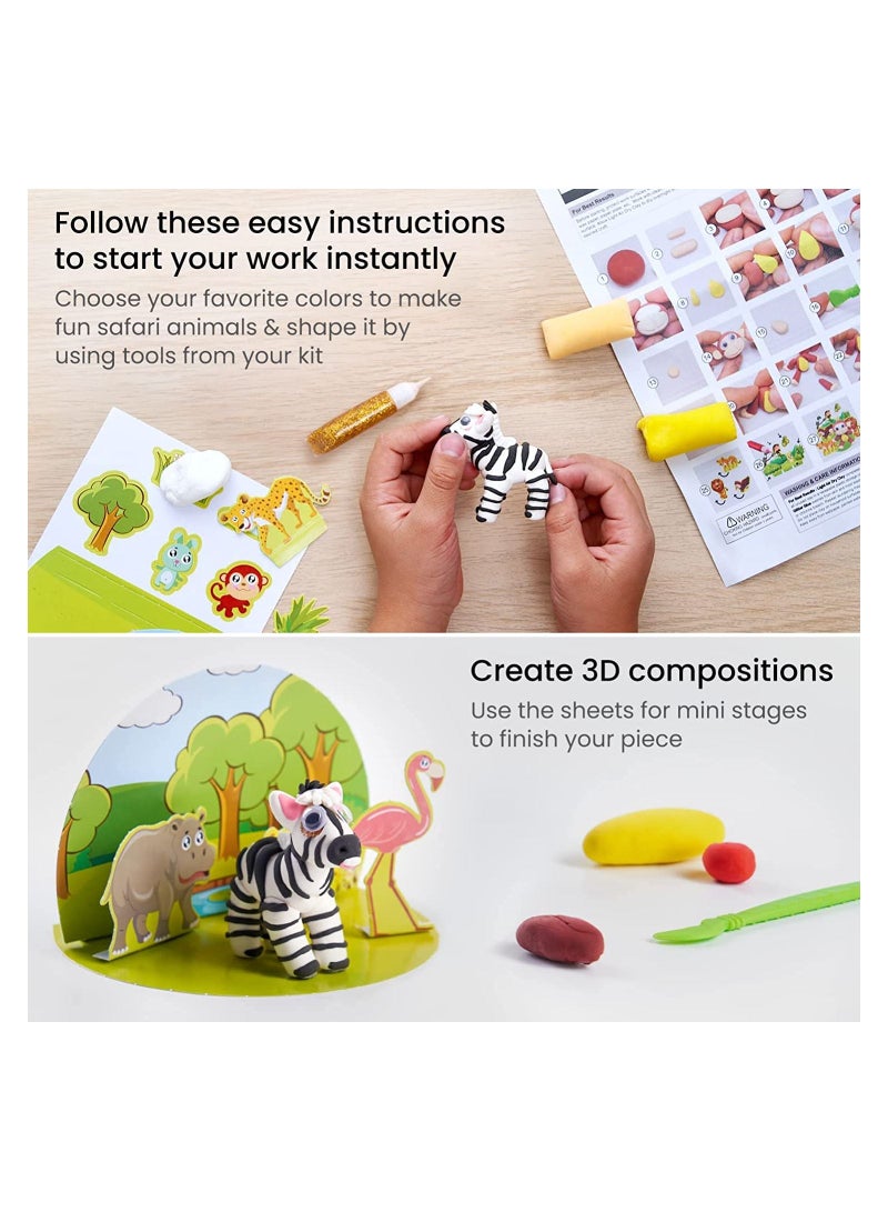 آرتيزا مجموعة Kids Clay Stage Set Safari Clay - Image 3