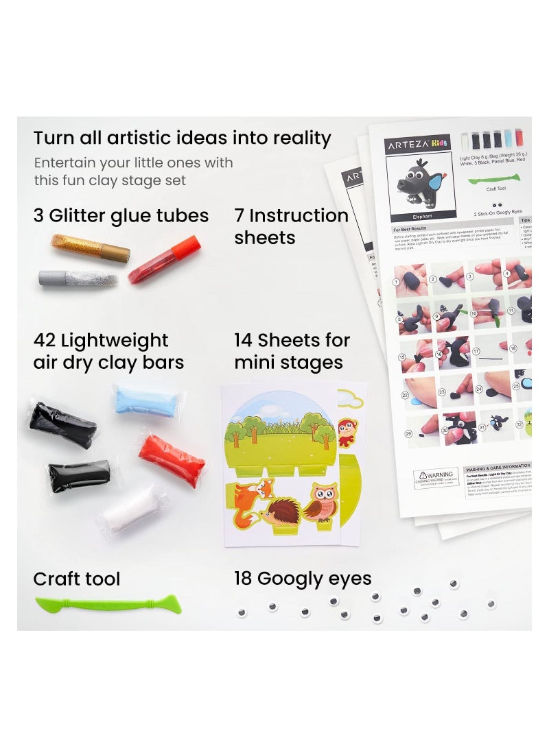 آرتيزا مجموعة Kids Clay Stage Set Safari Clay - Image 5
