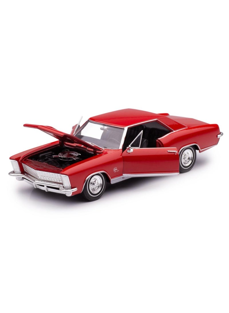 ويلي نموذج سيارة بويك ريفييرا الكلاسيكية المصبوبة عام ١٩٦٥ بمقياس ١:٢٤ - أحمر - Image 3