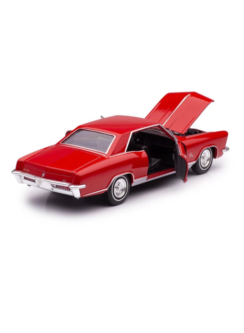 ويلي نموذج سيارة بويك ريفييرا الكلاسيكية المصبوبة عام ١٩٦٥ بمقياس ١:٢٤ - أحمر - Image 2