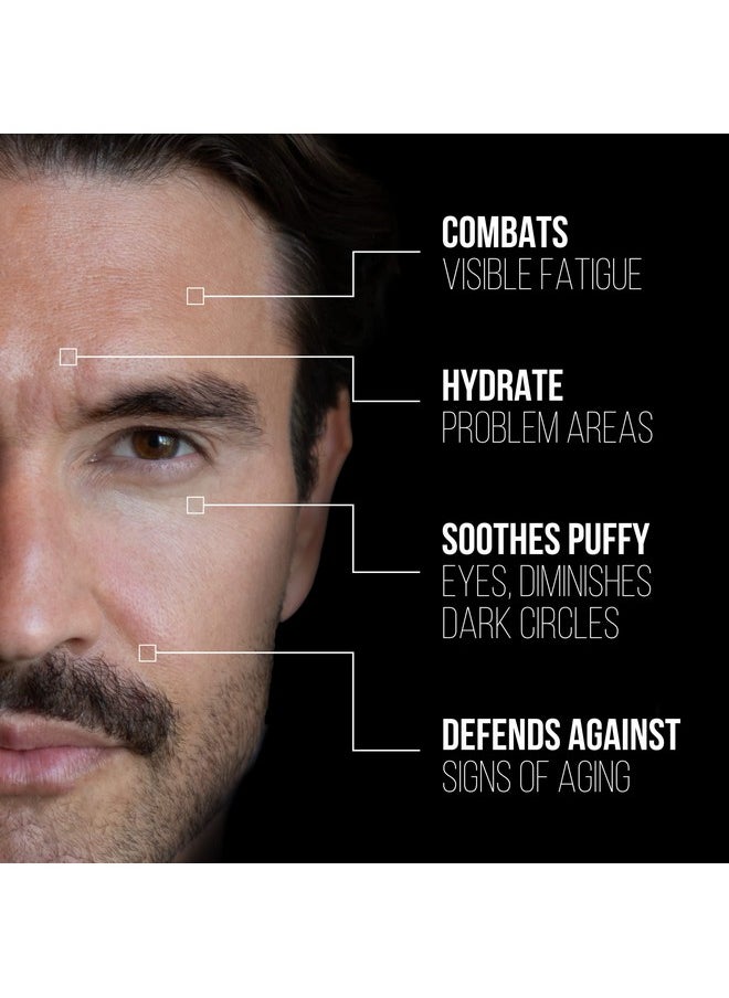 RUGGED & DAPPER Men'S Eye Cream For Dark Circles Puffiness Wrinkles & Puffy Eyes Unscented Gel With Hyaluronic Acid Vitamin E Argan Oil 1 Fl Oz  - Image 3