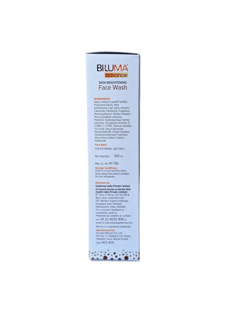Biluma Advanced Daily Skin Brightening and Rejuvenating Face Wash with Vitamin E, Aloe Vera, and Licorice Root Extract for Radiant and Even-Toned Skin (100 ml) - Image 3