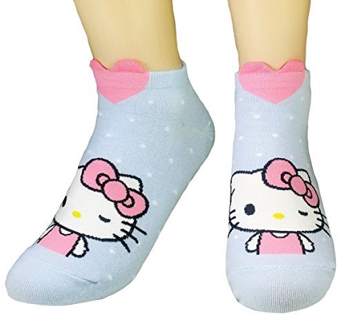 JJMax Women's Hello Kitty Cute Cotton Blend Ankle Socks Set, Lovely Kitty, One Size - Image 5