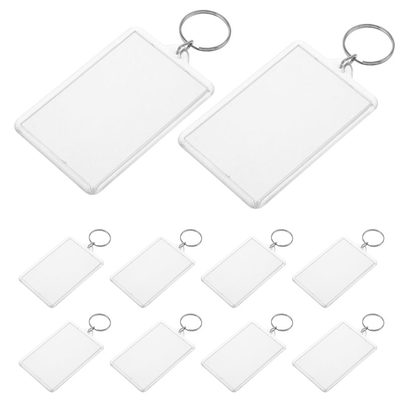 100 Pcs Clear Photo Picture Keychain Blank Photo Insert Keyring Photo key Holder With Split For Diy Photo Craft Favor - Image 5