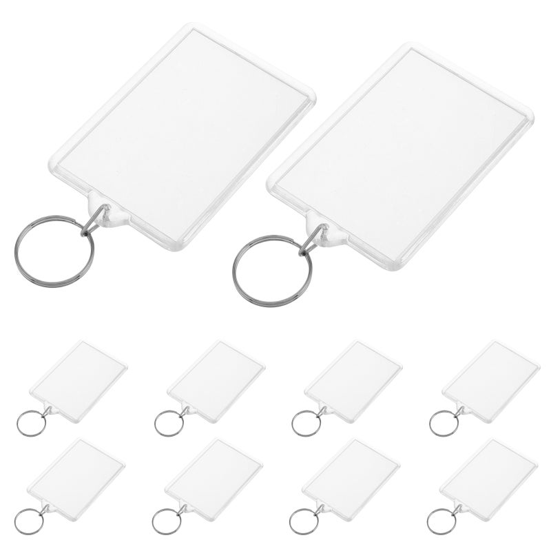 100 Pcs Clear Photo Picture Keychain Blank Photo Insert Keyring Photo key Holder With Split For Diy Photo Craft Favor - Image 3