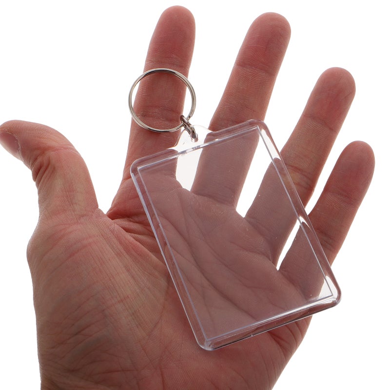 100 Pcs Clear Photo Picture Keychain Blank Photo Insert Keyring Photo key Holder With Split For Diy Photo Craft Favor - Image 2