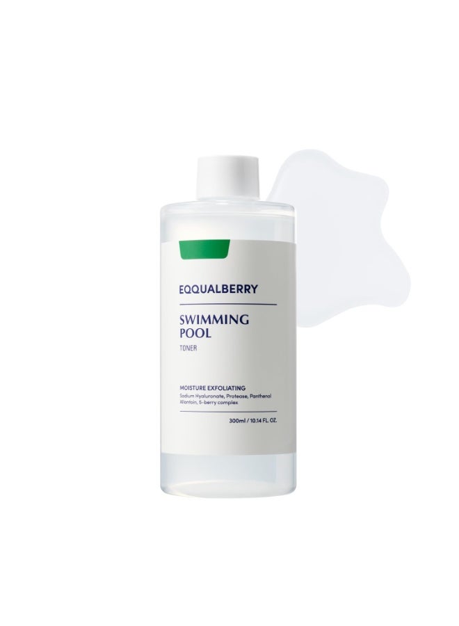 إيكوالبيري Swimming Pool Toner - Korean Toner for Daily Exfoliating & Deep Hydration with Natural Enzyme Protease & Hyaluronic Acid 300ml - Image 1