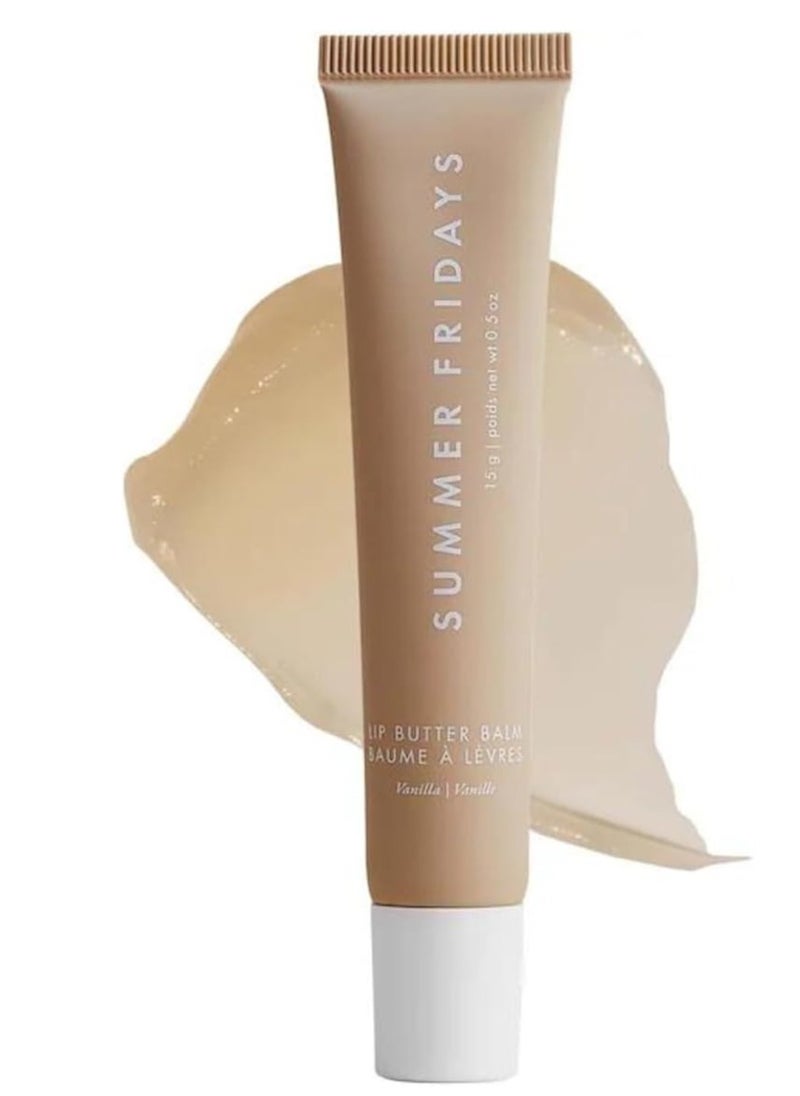 SUMMER FRIDAYS Summer Fridays Lip Butter Balm - Conditioning Lip Mask and Lip Balm for Instant Moisture, Shine and Hydration - Sheer-Tinted, Soothing Lip Care - Vanilla (.5 Oz)  - Image 1
