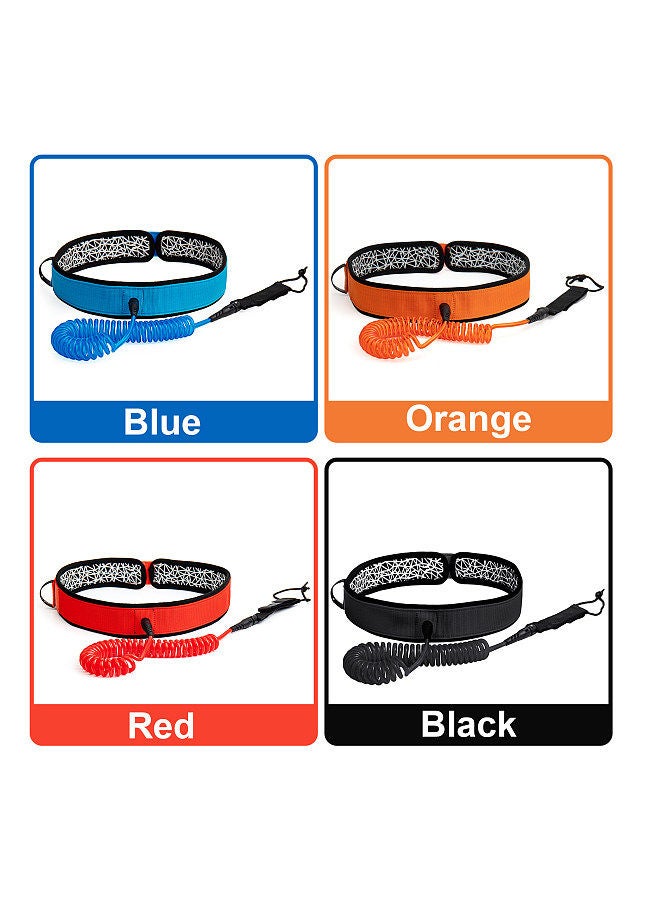Surfboard Waist Leash 7mm Thick 10ft Coiled Surf Board Leash SUP Stand Up Paddleboard Leash