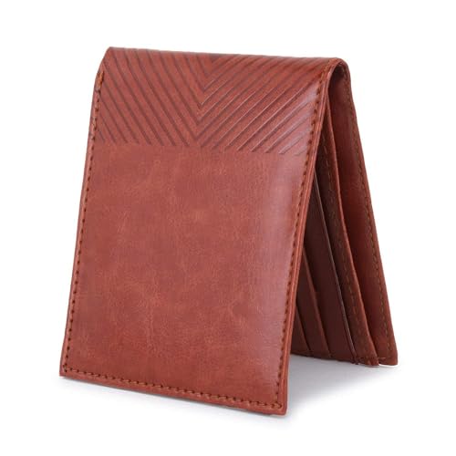 Ashtron Men’s Leather Wallet – Classic Slim Bi-Fold Wallet with Card & Cash Slots | Stylish Gifting Option for Everyday Office & Travel Use (Brown, Pack of 1) - Image 5