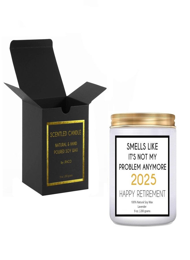 JPACO Retirement Gift for Woman, Men - 9oz Lavender Scented Soy Wax Candle - Funny 2025 Retired Gifts for Women, Men, Friends, Coworkers, Teachers - Relaxing Aromatherapy Candle - Image 5