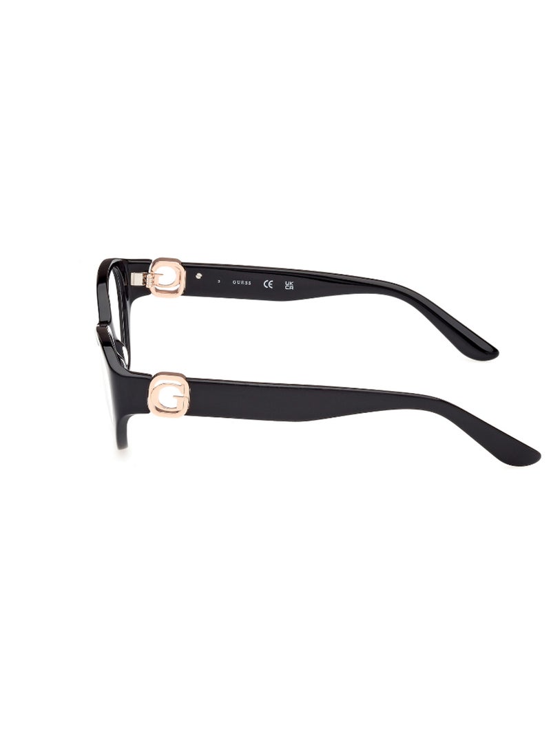 GUESS Women's Cat Eye Shape Eyeglass Frames - GU5011900151 - Lens Size: 51 Mm - Shiny Black - Image 2