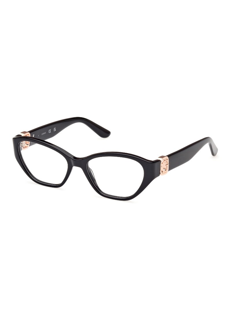 GUESS Women's Cat Eye Shape Eyeglass Frames - GU5011900151 - Lens Size: 51 Mm - Shiny Black - Image 1