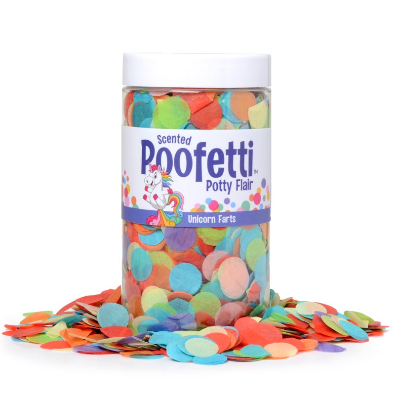 Poofetti Potty Flair Scented Potty Training Party Toilet Confetti from PrimaStella Unicorn Farts Scent