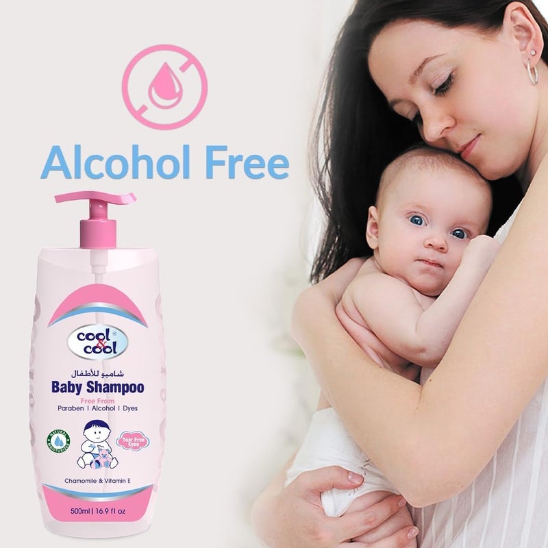 Cool & Cool Baby Shampoo - 500ml (Pack of 2) Tear Free, Alcohol Free, Paraben Free, Dye Free, Chamomile & Vitamin E - Image 4