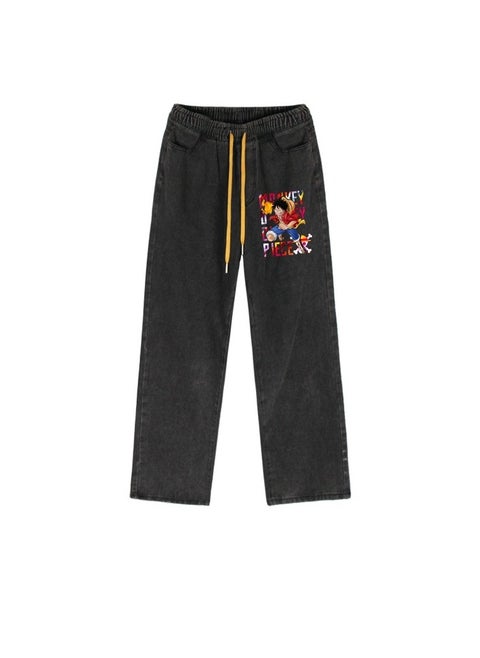 New One Piece Wide Leg Casual Jeans