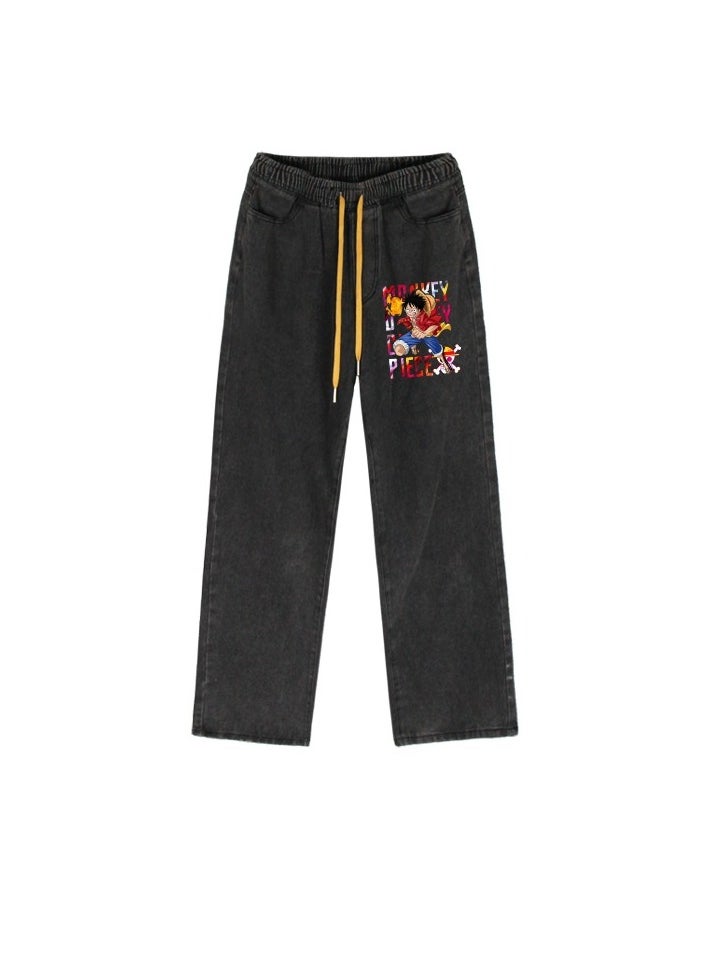 KUYING New One Piece Wide Leg Casual Jeans  - Image 1