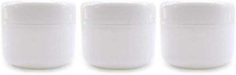 8 Ounce White Round Plastic Jars with Lip Empty Sample Storage Containers for Cosmetic Lotion Facial Cream Mask Ointment Pill Tea Food,Pack of 3