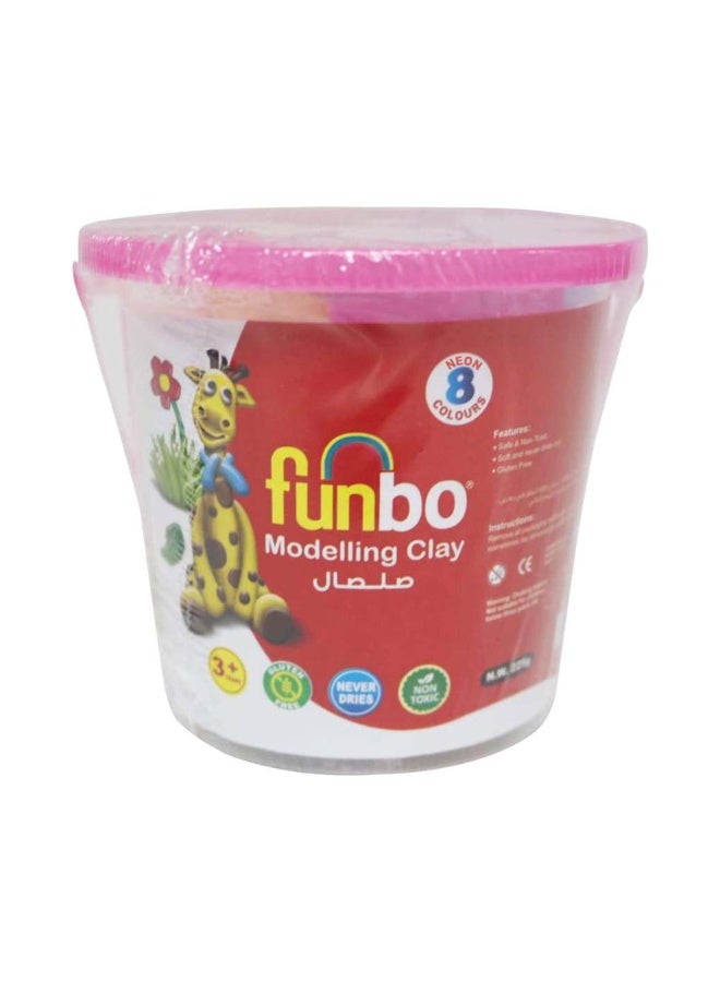 Modelling Clay 8 Colours In Bucket Multicolour 700g
