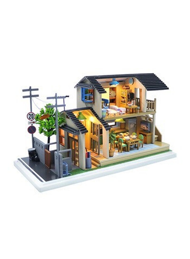 Double-Storey Villa House Diy Miniature House Kit Crafts Toys Miniature Handmade Building Model 3d Wooden Puzzle Suitable For Adults And Children  - Image 1
