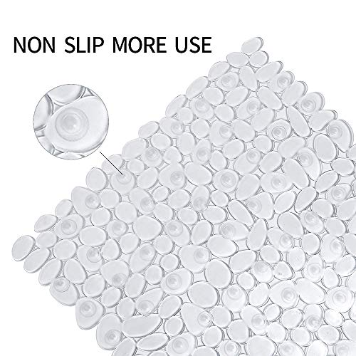 SONGZIMING Pebble Bath Mat for Bathtub to Anti Slip Bathtub Mat in Shower with 16 Inches by 35 Inches (Clear) - Image 4