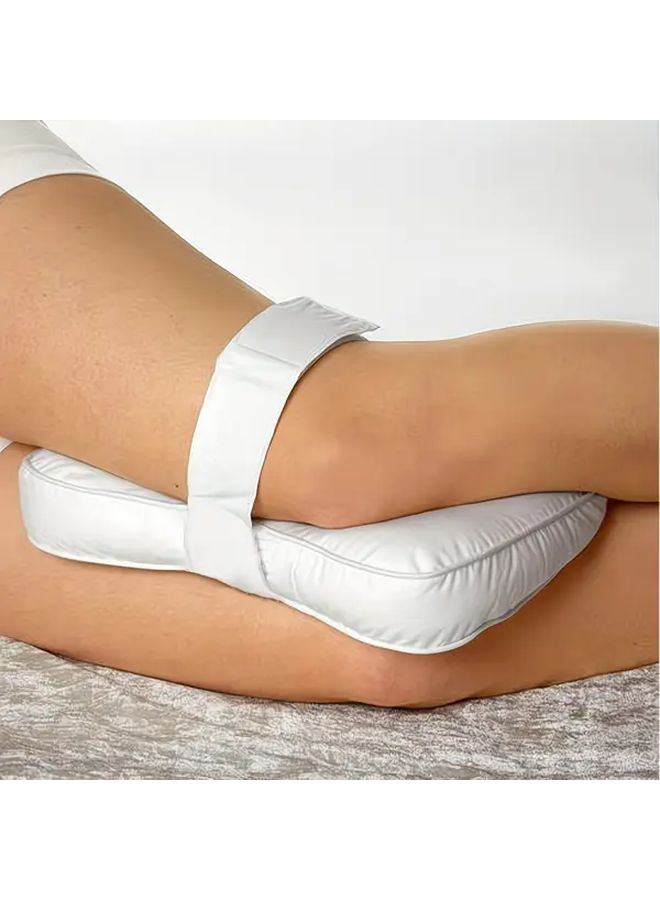 Grey Pregnancy Leg Pillow with Adjustable Strap Knee and Foot Rest for Maternity Support - Image 1