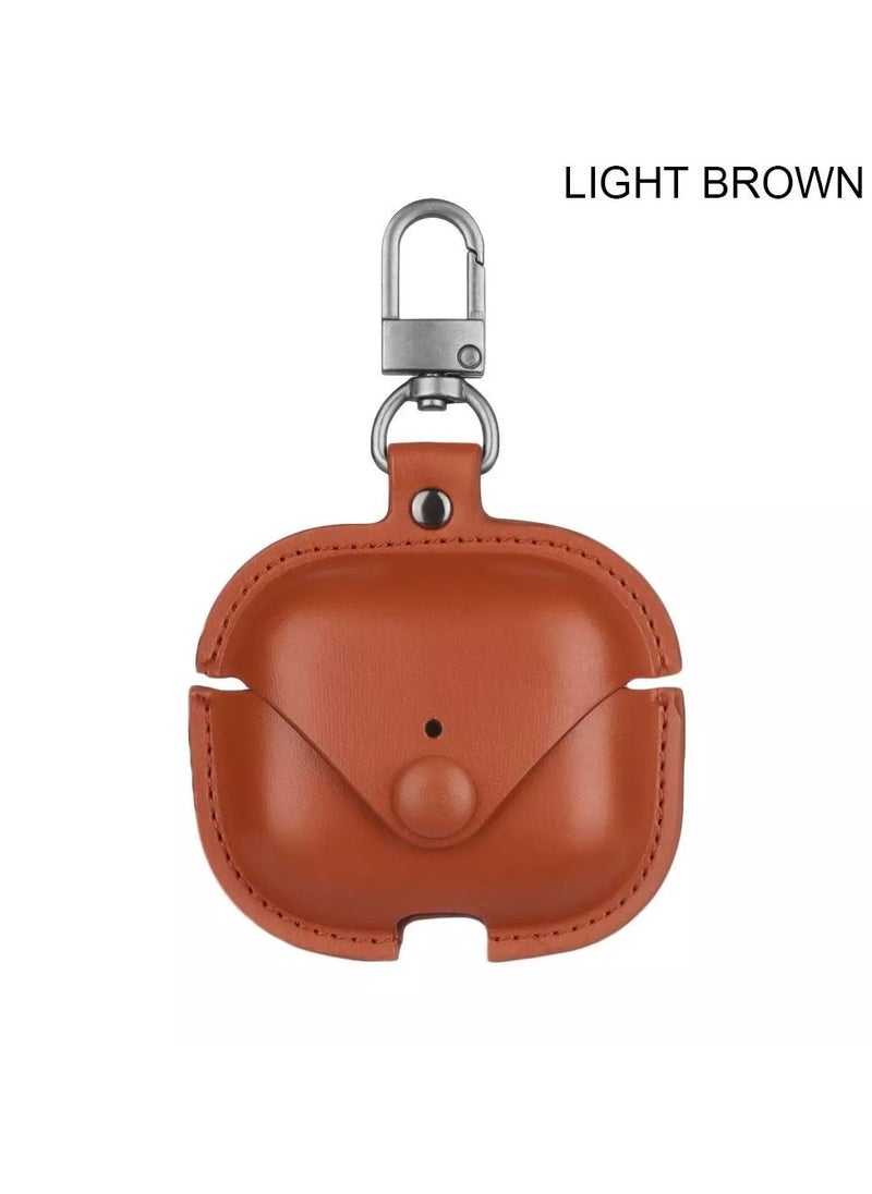 TWEGGON Airpods 4 Case, Luxury Leather Case Compatible with Apple Airpods 4 Brown  - Image 1