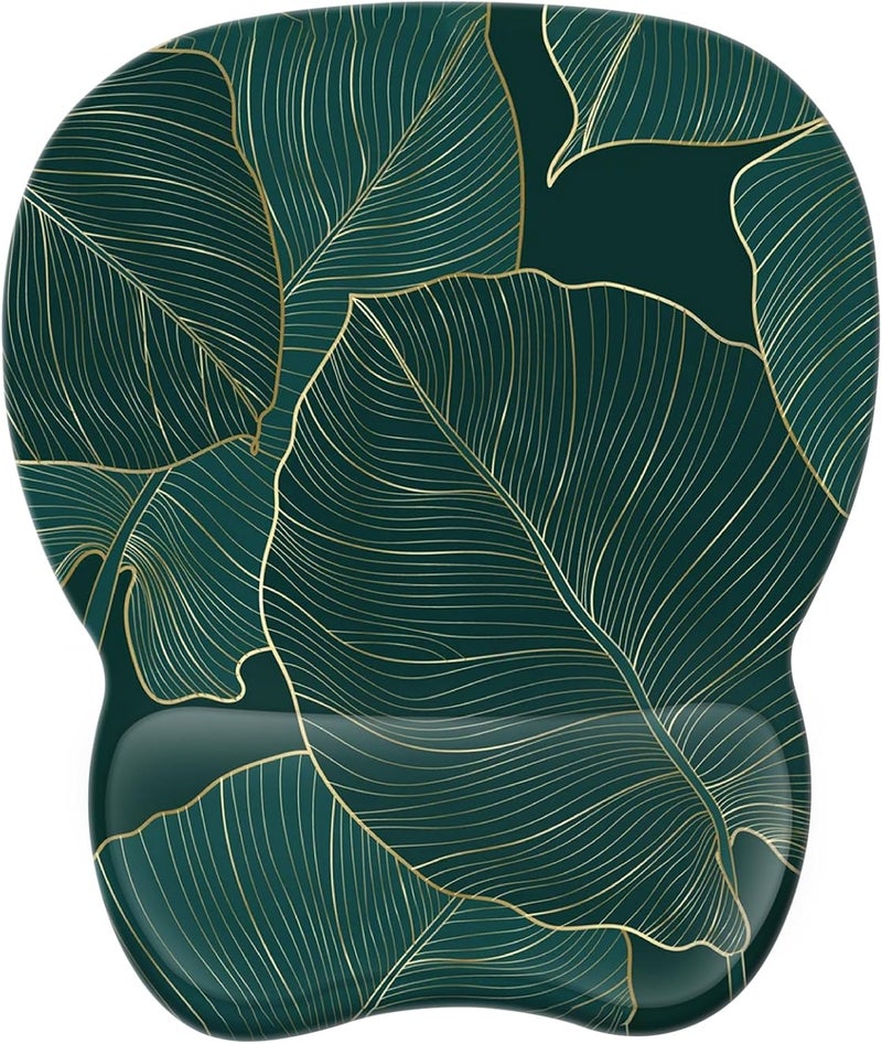 Eoocoo Ergonomic Mouse Pad with Wrist Support, Mousepad with Memory Foam Wrist Rest and Non-Slip Base for Computer, Cafe, Home & Office, 9.64 x 8.26 in Office Desk Accessories - Image 1