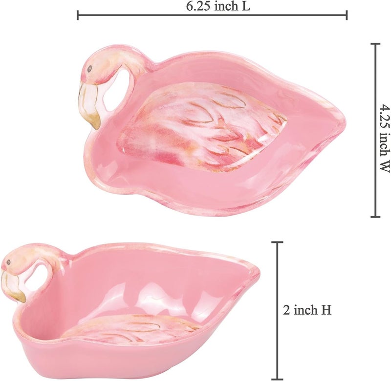 UPware Flamingo Shaped Dessert Bowls Small Serving Bowls Durable and BPAFree for Snacks Salads Pasta and Side Dishes Pink 625 x 425 Inch Set of 4 - Image 2