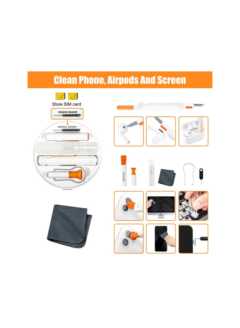 SOLARAE Charging Port Cleaner Kit, Airpod Cleaning Kit, Phone Cleaner Kit for iPhone, Keyboard Cleaner for Lightning Charger, MacBook, AirPods, iPhone, Computer, Laptop, Lens, Type C (White) - Image 3
