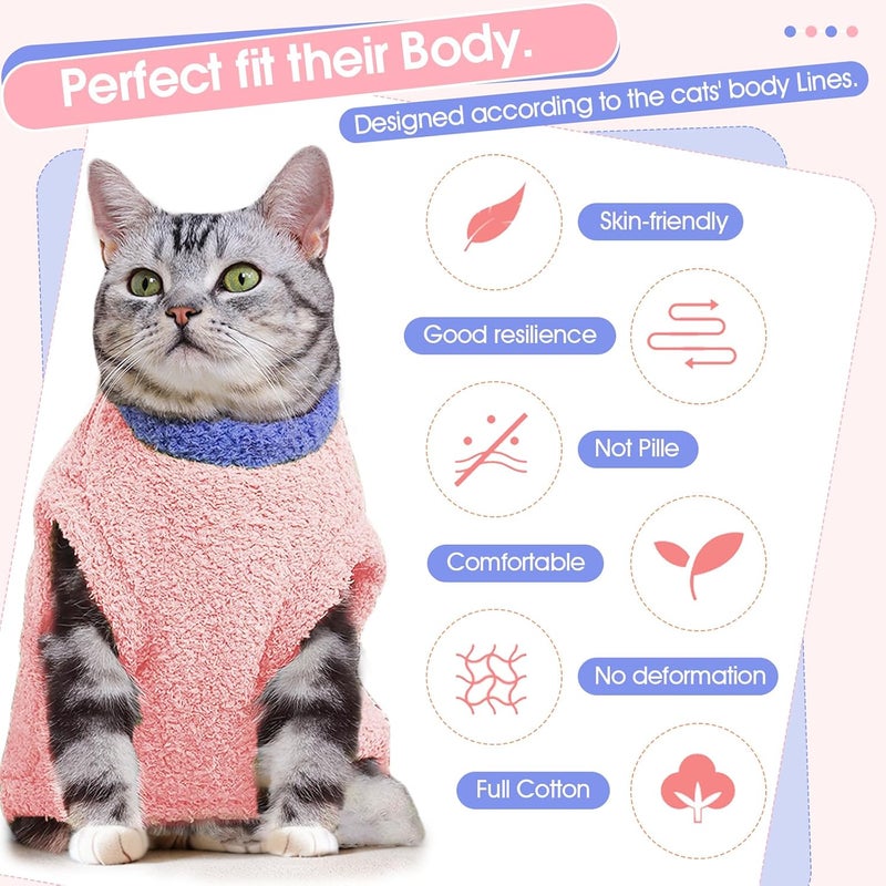 ADNIKIA Sphynx Cat Clothes, Fleece Cat Vest, Warm Fleece Coat for Cat, Hairless cat Shirts Sweaters, Warm and Soft Cat Pajamas Shirt, Fleece Jumpsuit for Cats Puppy, Kitten Hairless Cat Clothes for Cats Only - Image 4