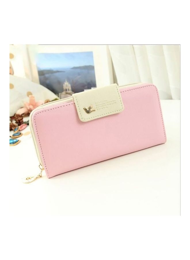 NIBEMINENT Zip Around Wallet Blue/Pink 