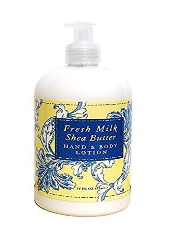 Greenwich Bay Fresh Milk Scented Lotion with Shea Butter - Luxury Spa Botanical Collection - Beautiful Packaging - 16 Ounce Bottle