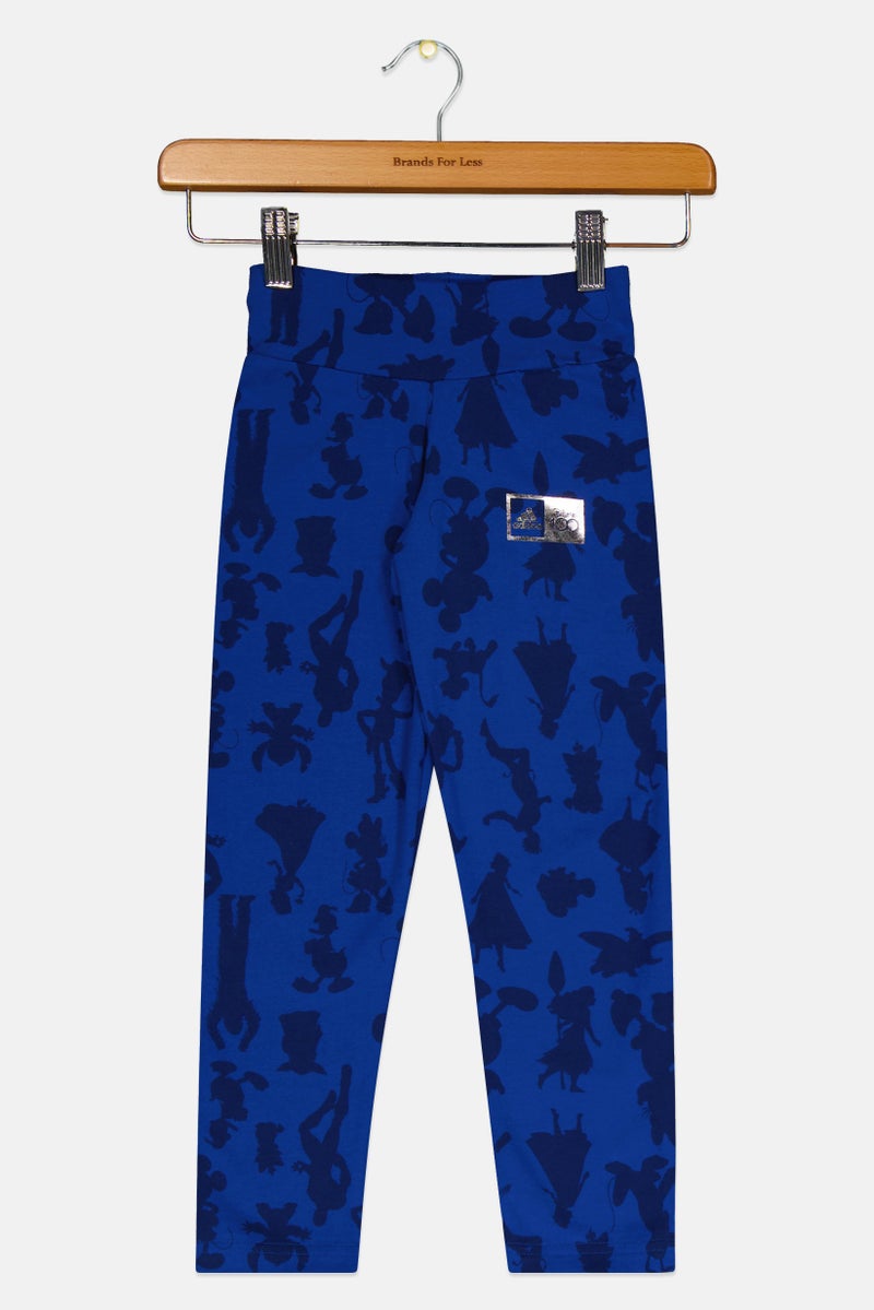 Adidas x Disney Kids Girl Sportswear Fit Outdoor Leggings, Blue - Image 2