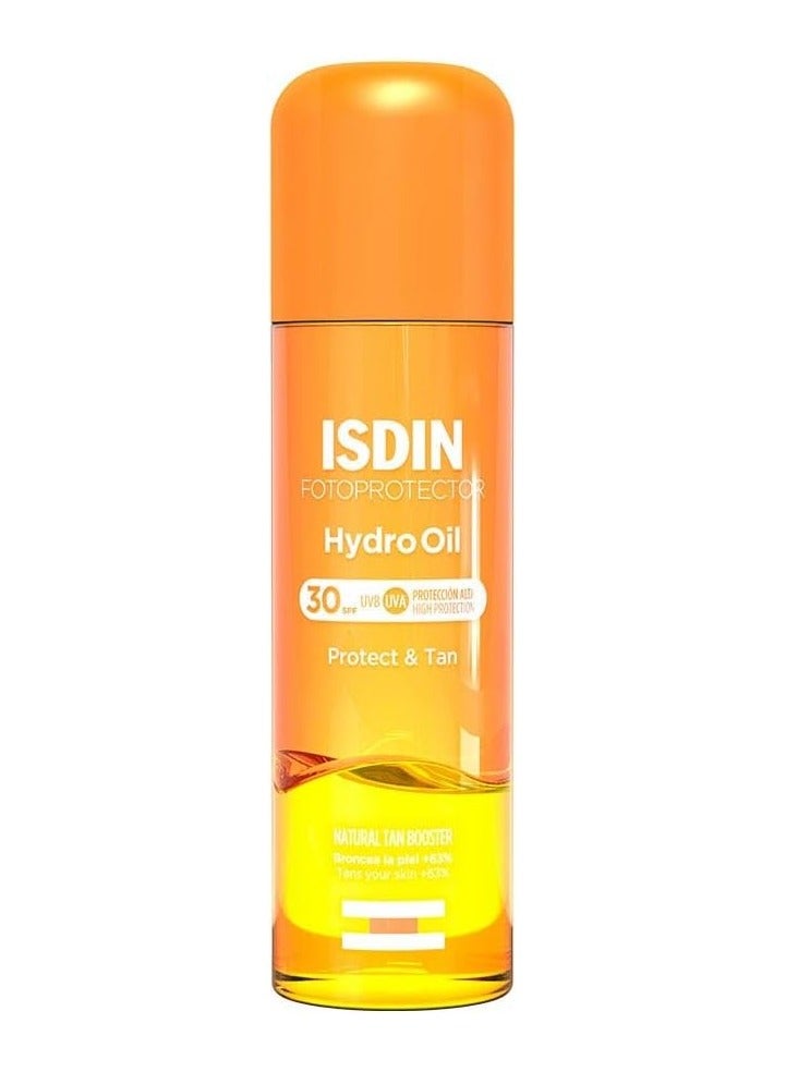 آيسدين سوتيكز زيت الحماية من الشمس Isdin Fotoprotector Hydro Oil SPF30 200ml ثنائي الطور يعزز تأثير تسمير البشرة ومقاوم للماء - Image 1