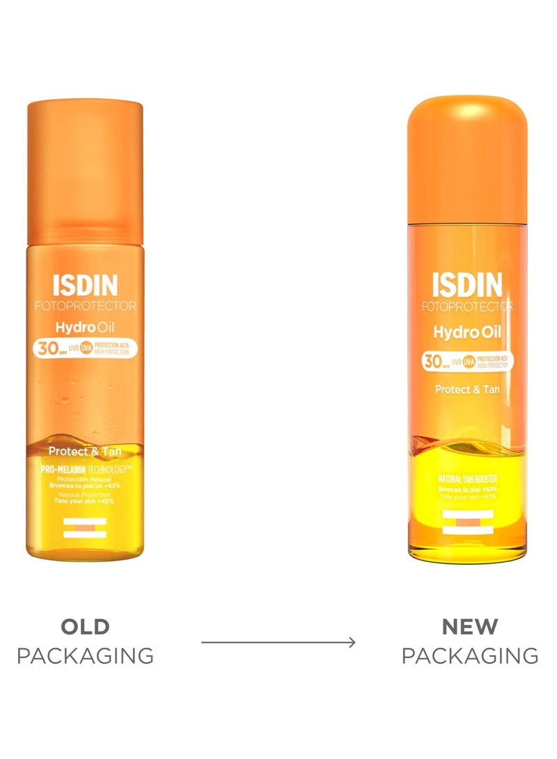 آيسدين سوتيكز زيت الحماية من الشمس Isdin Fotoprotector Hydro Oil SPF30 200ml ثنائي الطور يعزز تأثير تسمير البشرة ومقاوم للماء - Image 2