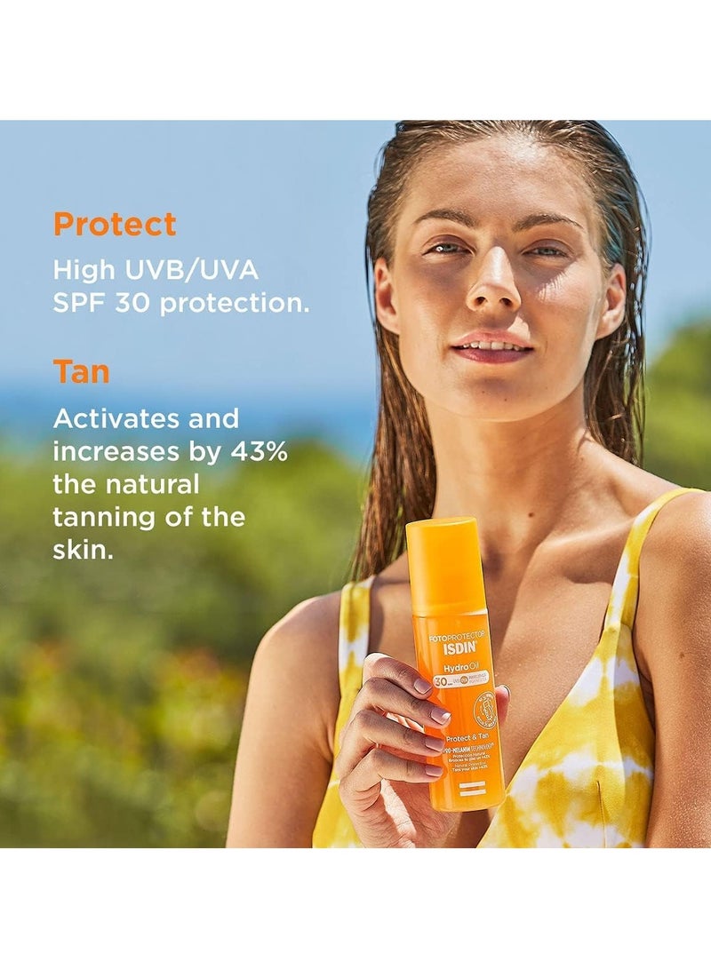 آيسدين سوتيكز زيت الحماية من الشمس Isdin Fotoprotector Hydro Oil SPF30 200ml ثنائي الطور يعزز تأثير تسمير البشرة ومقاوم للماء - Image 3