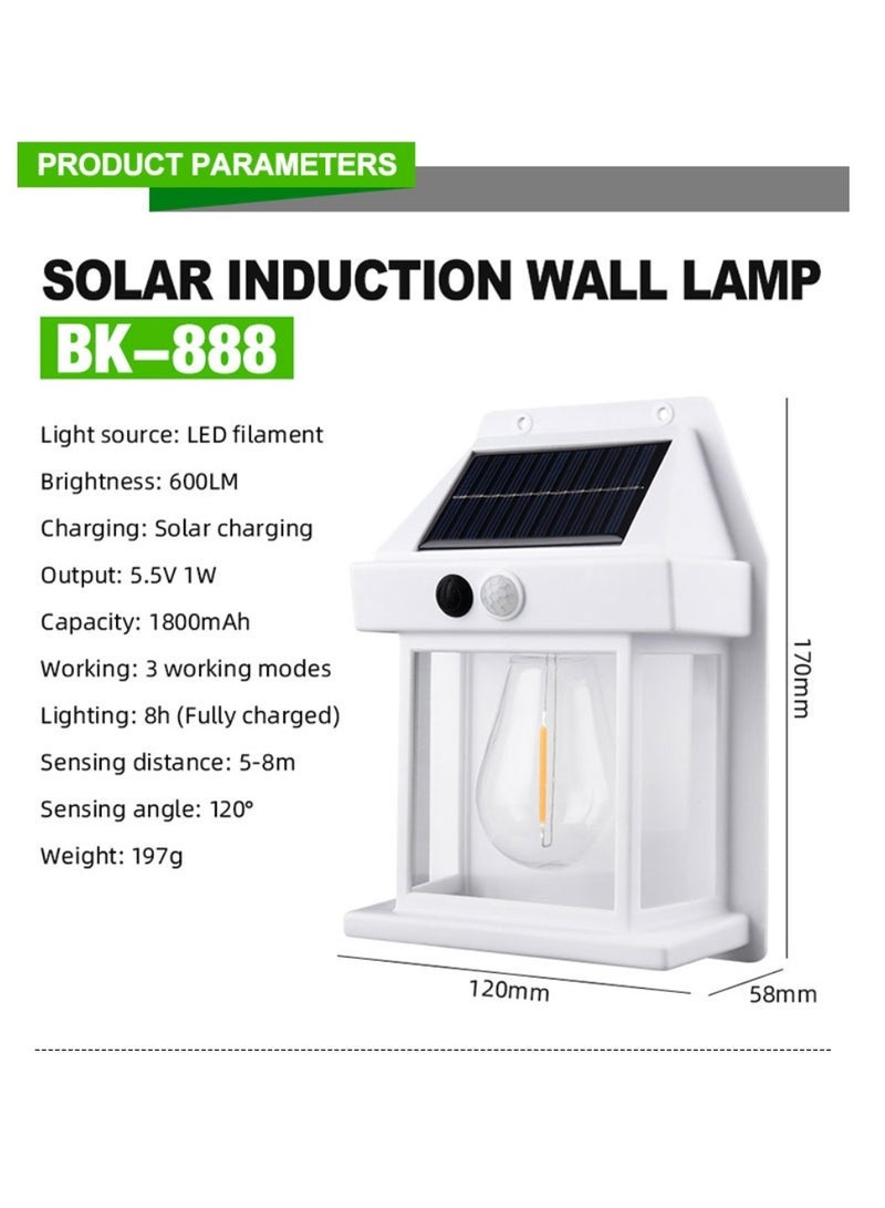ELTRAZONE Pack Of 4 Pcs Solar Outdoor Light Solar Motion Sensor Security Lights With 3 Lighting Modes Wireless Solar Wall Lights Waterproof Solar Light Bulb Lights For Garden Home And Garage Use White - Image 5