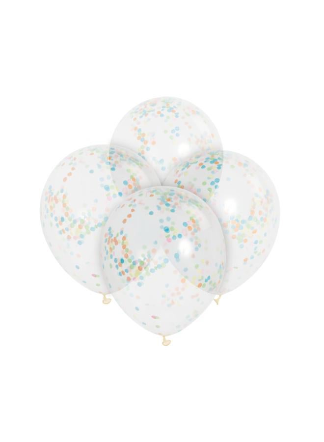 Unique 6 Pack 12" Bright Confetti Balloons - Image 5