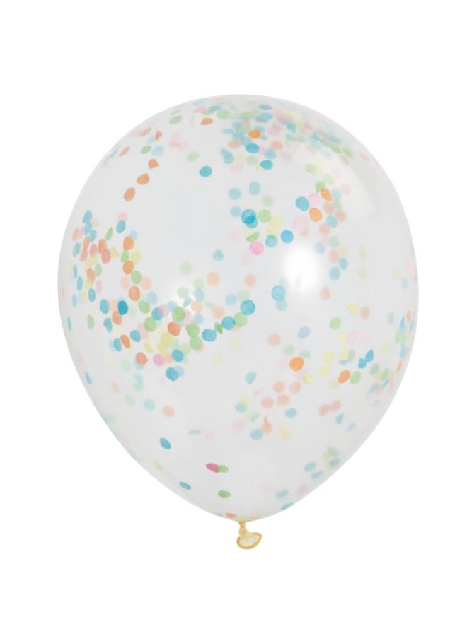 Unique 6 Pack 12" Bright Confetti Balloons - Image 3