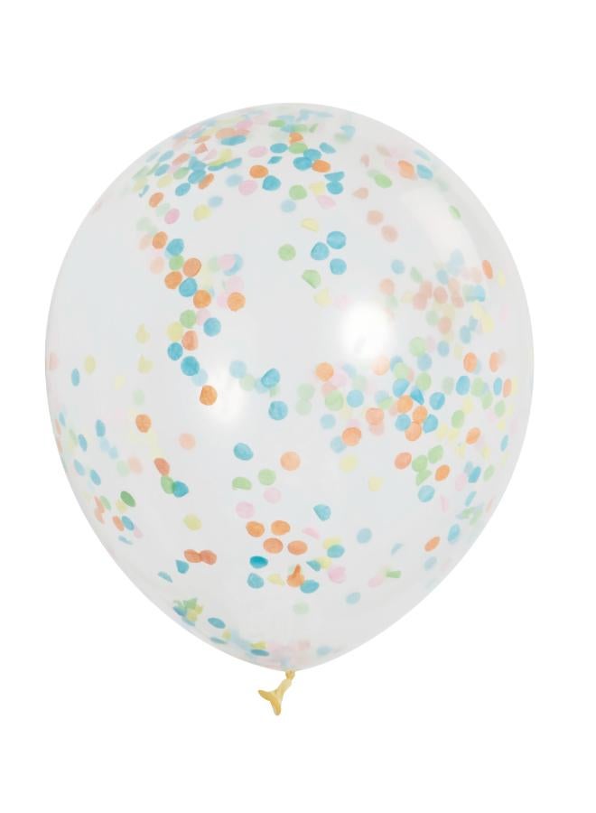 Unique 6 Pack 12" Bright Confetti Balloons - Image 2