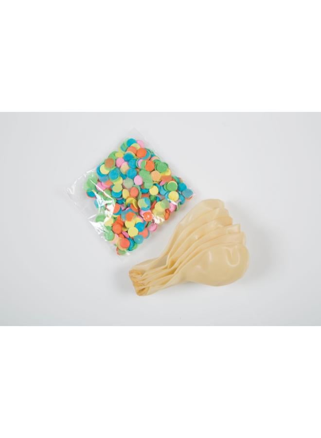 Unique 6 Pack 12" Bright Confetti Balloons - Image 4