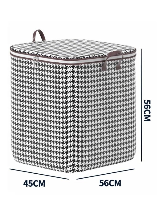 GGEROU - 140L Large Storage Bags Clothes Storage Bins Foldable Closet Organizers Storage Containers with Zippers and Handles for Clothing Blanket Comforters Bed Sheets Pillows Toys (Houndstooth) - Image 1