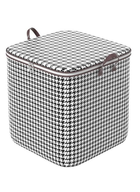 140L Large Storage Bags Clothes Storage Bins Foldable Closet Organizers Storage Containers with Zippers and Handles for Clothing Blanket Comforters Bed Sheets Pillows Toys (Houndstooth)