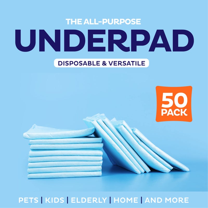 Stack Man Chucks Pads Disposable [50-Pack] Underpads 17"x 24" - Pee Pads for Dog, Puppy - Diaper Changing Table Pad for Baby - Incontinence Bed & Chair Liners for Elderly - Pet Potty Training Pads - Leak Proof - Image 5