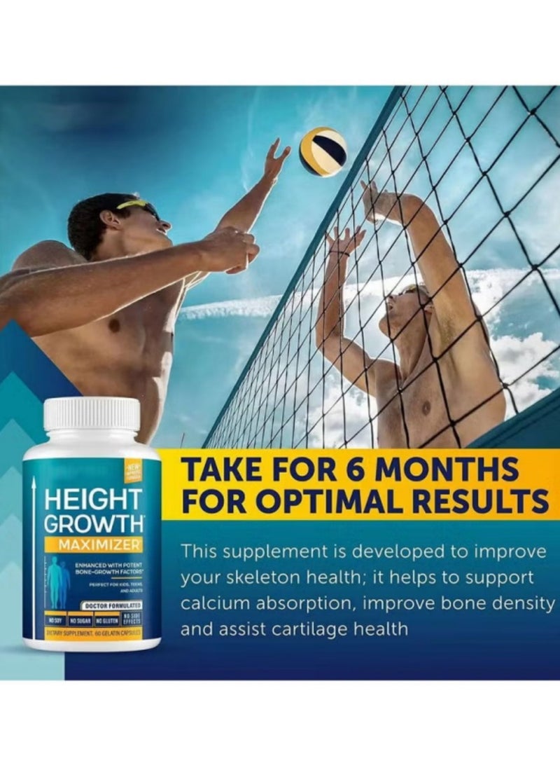 BIYODE - Growth Capsules to Grow Taller Height Growth Maximizer With Calcium For Bone Strength Made in USA Natural Get Taller Supplement to Increase Bone Growth Free of Growth Hormone - Image 1