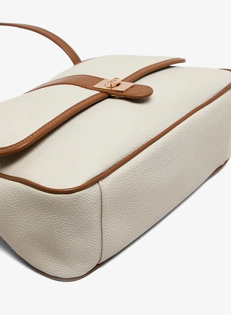 Anne Klein  Anne Klein Contrast Detail Pu Top Handle Bag for Women | Best Price UAE