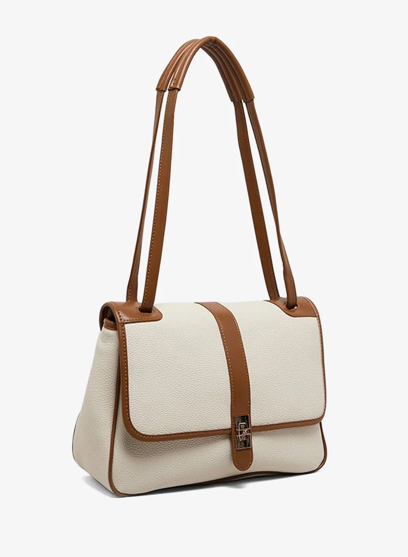 Anne Klein  Anne Klein Contrast Detail Pu Top Handle Bag for Women | Best Price UAE