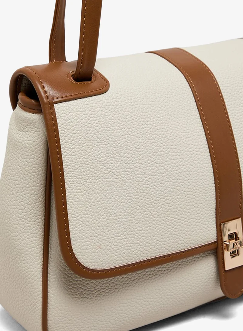 Anne Klein  Anne Klein Contrast Detail Pu Top Handle Bag for Women | Best Price UAE