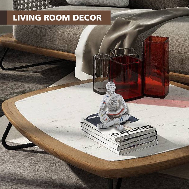 GRAPMKTG Home Decor Pulp Reading Women Thinker Statue Aesthetic Sculpture Room Decor Modern Abstract Decoration on Shelf Table Desk for Living Room Office Bedroom F - Image 5